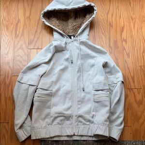 Marc Jacobs zip up faux fur hoodie